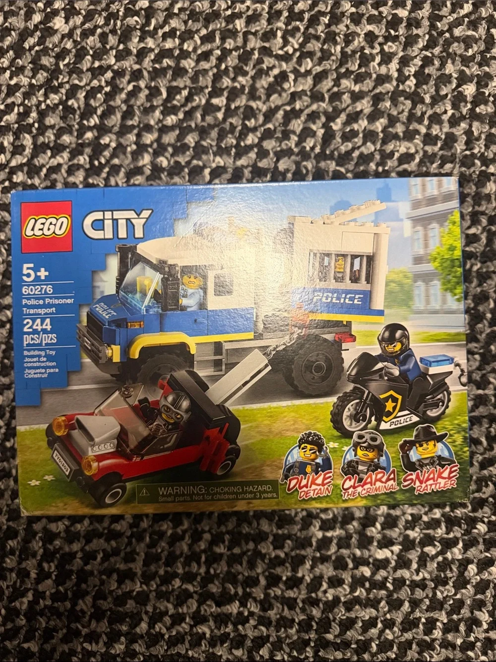 Lego City Police Prisoner Transport Truck - Blue, White & Yellow Accents